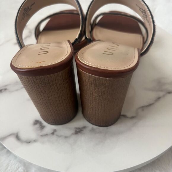 Unisa Yaara 2 Leopard Strappy Block Heel Sandals SZ 9M Chic Cute Party Summer - Picture 3 of 8